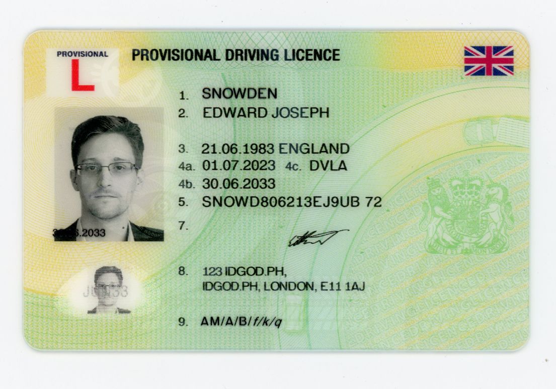 Premium UNITED KINGDOM PROVISIONAL Fake IDs with Holograms & UV Security