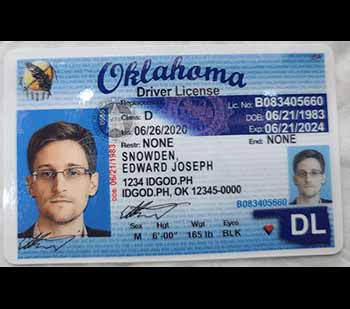Oklahoma Fake ID GOD with holograms and UV features - IDGod.ph
