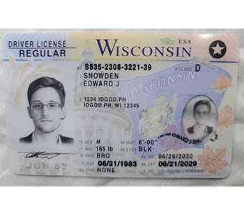 Wisconsin Fake ID with holograms and UV features - IDGod.ph